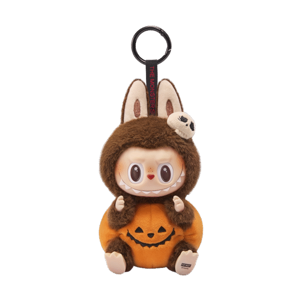 Happy Halloween Labubu -  Party Series-Sitting Pumpkin Vinyl Plush Pendant